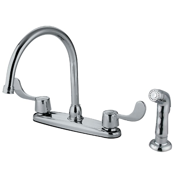 8" Centerset Kitchen Faucet, Chrome